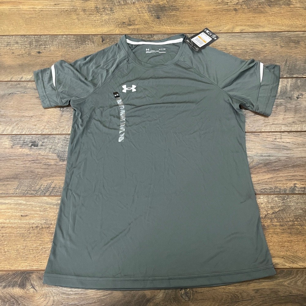 Under Armour Womens Golazo 3.0 Jersey Dark Gray HeatGear Size Small Activewear